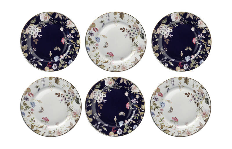Lucky Art Fleuriesse New Bone China Porselen 20cm 6lı Servis Tabağı - 1