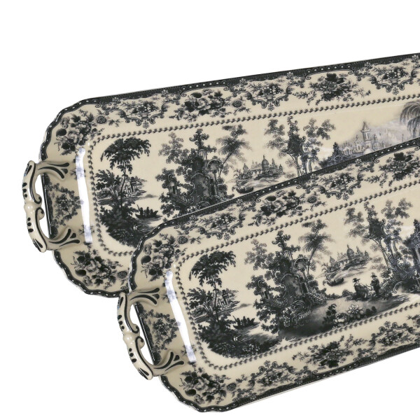 Lucky Art Florantine Stoneware 33cm Kulplu Baton Tabak - 2