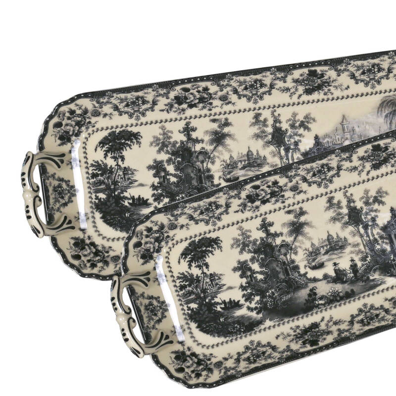 Lucky Art Florantine Stoneware 33cm Kulplu Baton Tabak - 2