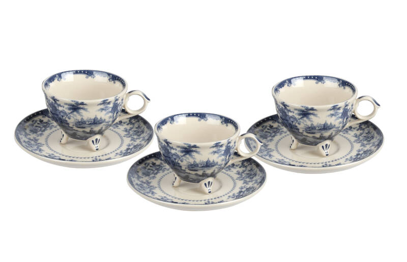 Lucky Art Florantine Stoneware 6lı Çay Fincanı Seti - 1