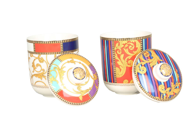 Lucky Art Valencia New Bone China Porselen 17cm 2li Kavanoz - 1