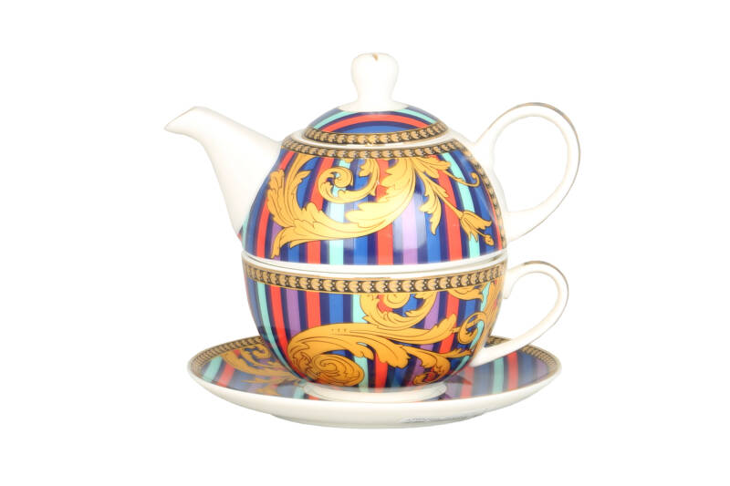 Lucky Art Valencia New Bone China Tek Kişilik Demlik Seti - 1