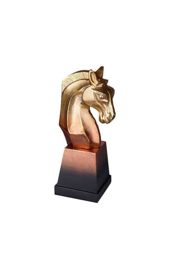 Luckyart Alüminyum Gold Bakır Kaideli Atbaşı Dekor 33x14 cm - 1