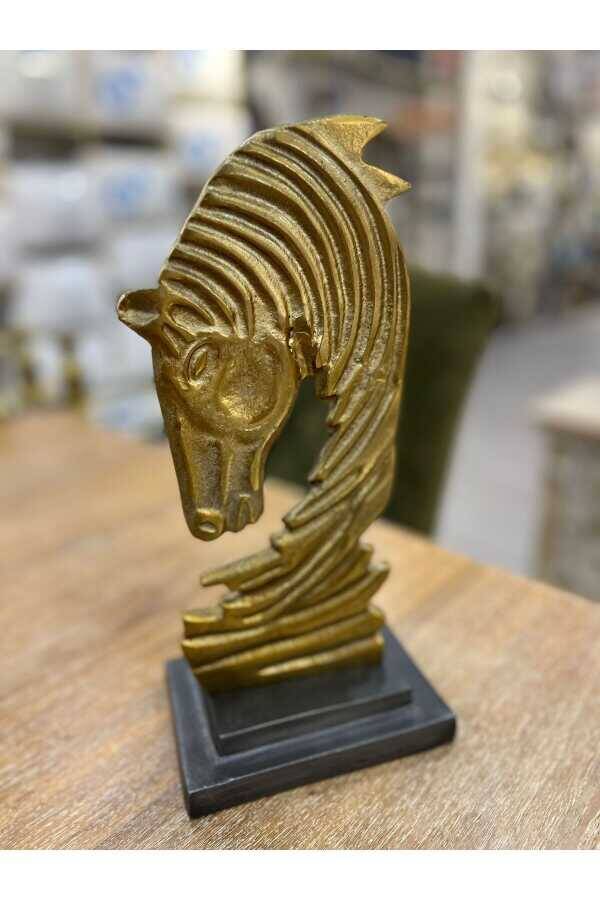Luckyart Alüminyum Gold Dalga Formlu Modern Büyük Atbaşı Dekor 16x10x37,5 cm - 2