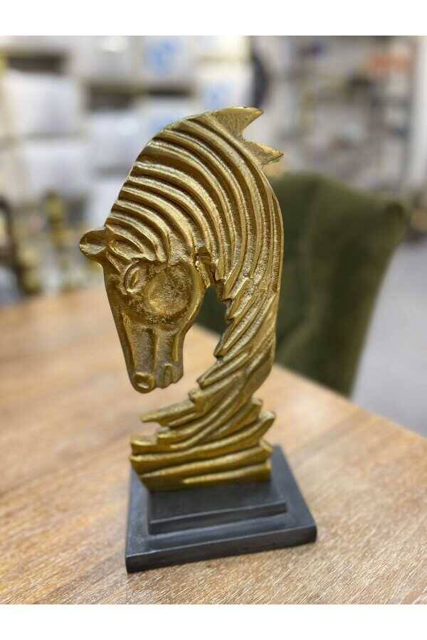 Luckyart Alüminyum Gold Dalga Formlu Modern Büyük Atbaşı Dekor 16x10x37,5 cm - 3