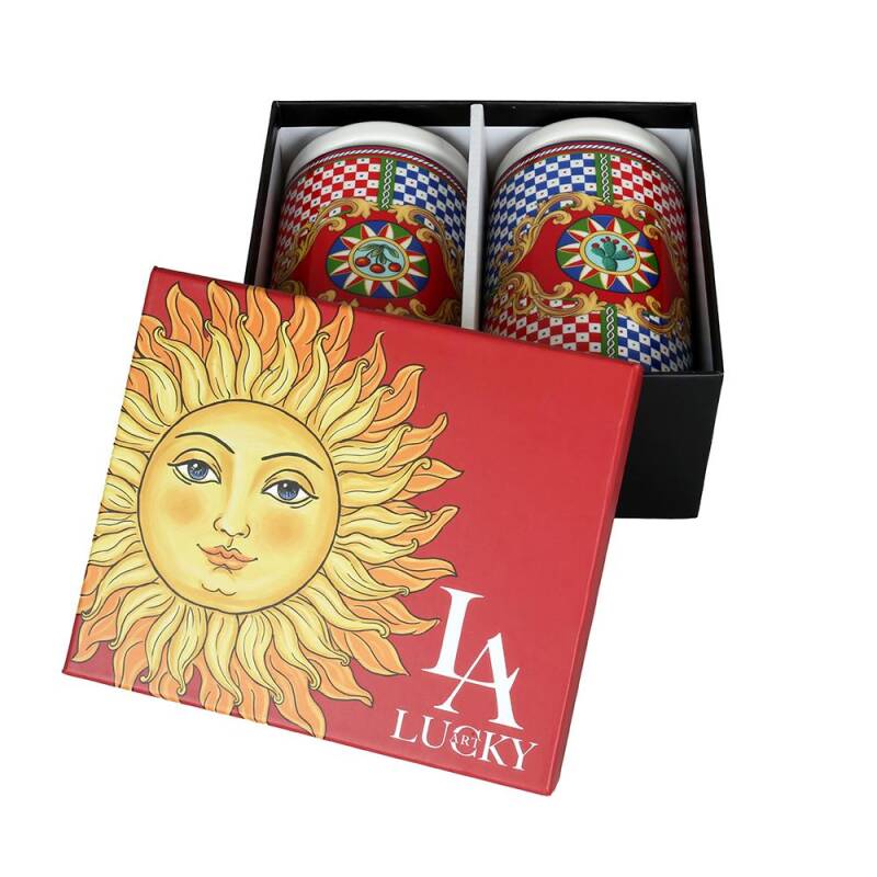 Luckyart Odessa Desenli Bone China Porselen 2 li Kavanoz Seti 750 ml - 4