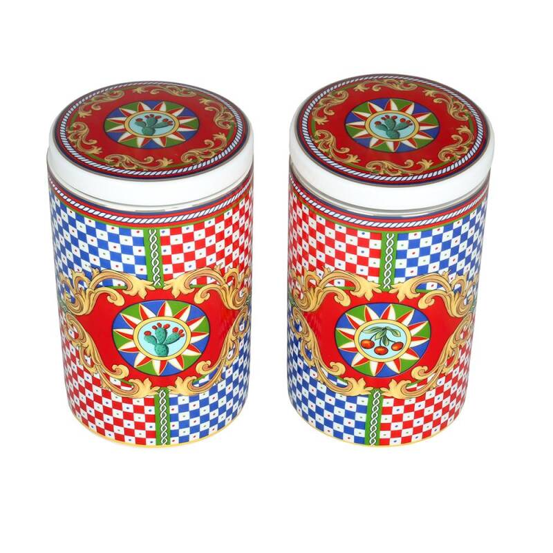 Luckyart Odessa Desenli Bone China Porselen 2 li Kavanoz Seti 750 ml - 2