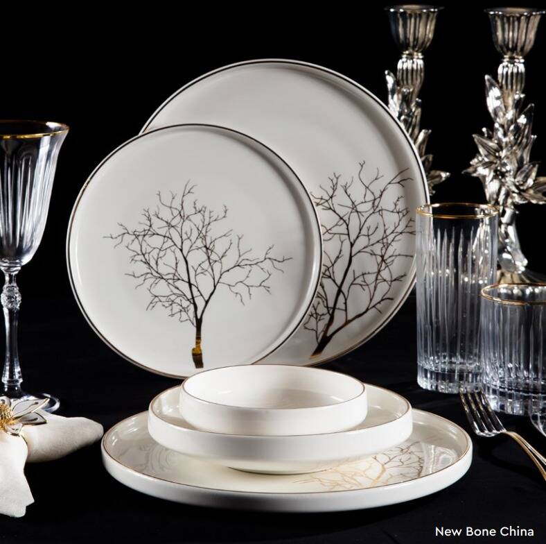  Massimo Lucca Relief Gold 6 KİŞİLİK 24 PARÇA YEMEK TAKIMI - 1