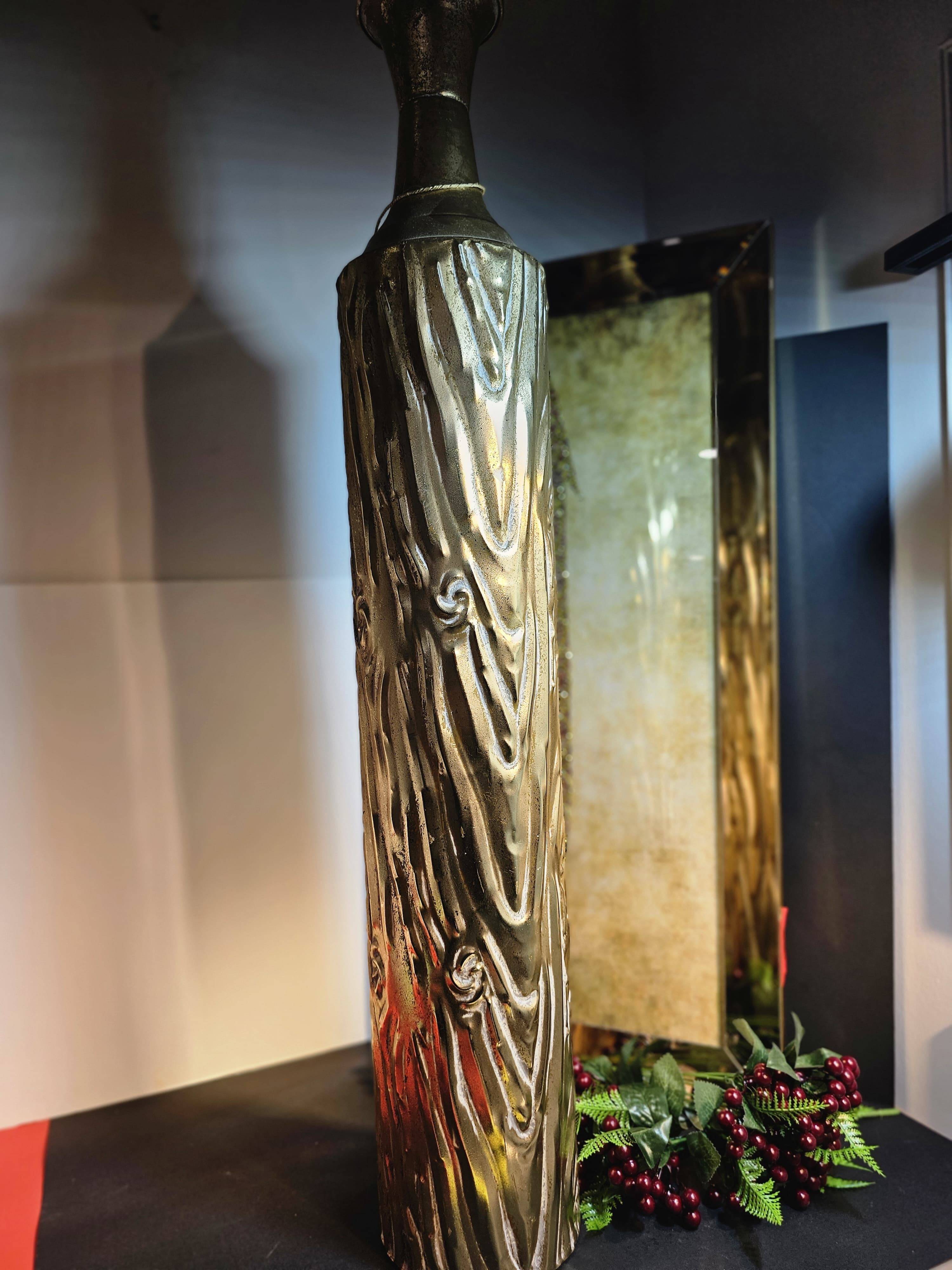 METAL ANTİK VAZO ALTIN 15X89 CM - 3