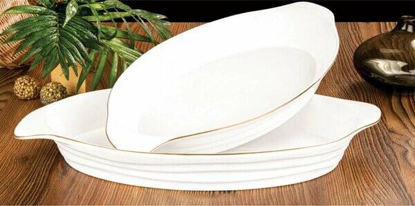 MODERN OVAL SUNUM TABAK KüÇÜK 34*19*6 - 1