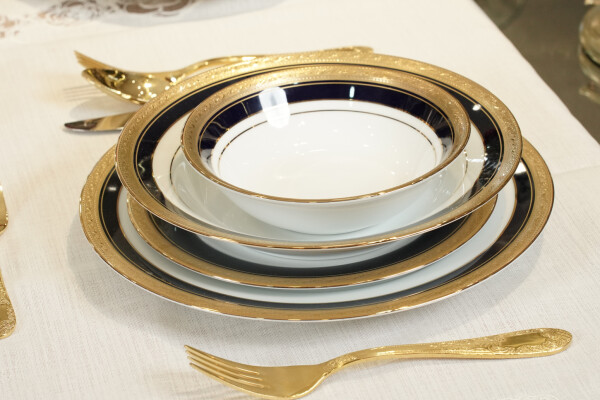 Noritake Crestwood Cobalt Gold 29 Parça Yemek Takımı - 6