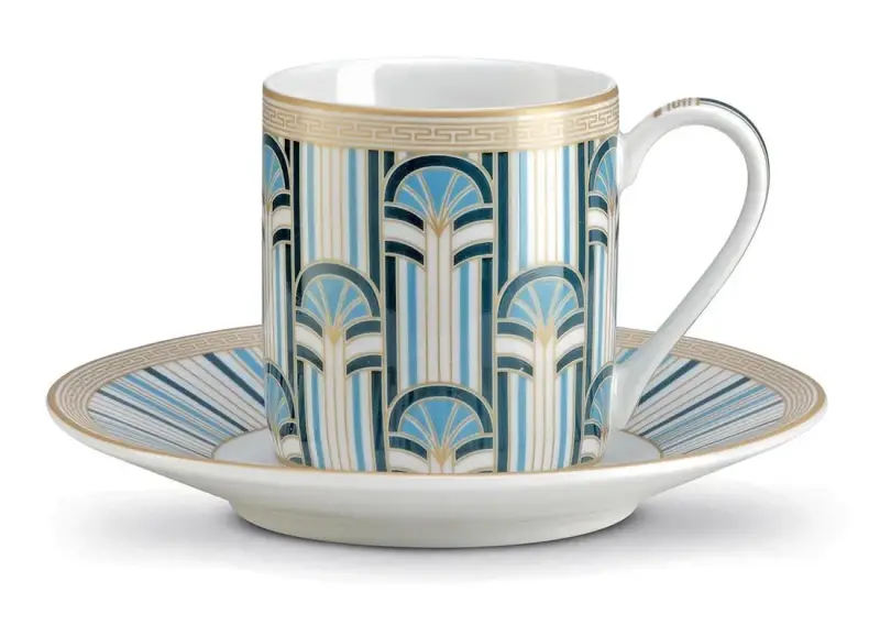 Pozzi Milano Liberty 2'li Porselen Kahve Fincan Seti 80 ml - 1