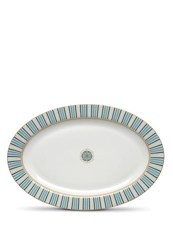 Pozzi Milano Liberty Porselen Oval Sunumluk 36 x 24,5 cm - 1