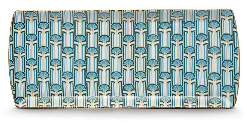 Pozzi Milano Liberty Porselen Sunumluk 35 x 15 cm - 1