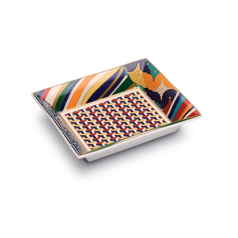Pozzi Milano Living Porselen Dekoratif Tabak 19,5 x 15,5 cm - 1