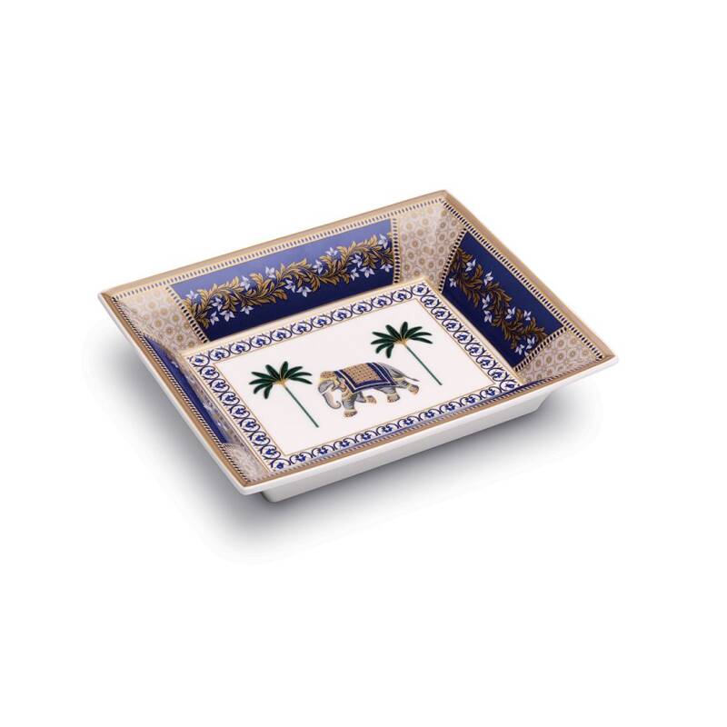 Pozzi Milano Living Porselen Dekoratif Tabak 19,5 x 15,5 cm - 1