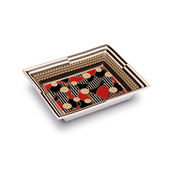 Pozzi Milano Living Porselen Dekoratif Tabak 19,5 x 15,5 cm 