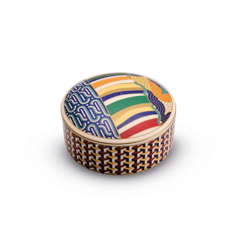 Pozzi Milano Living Porselen Kapaklı Kutu 13 x 6,5 cm - 1