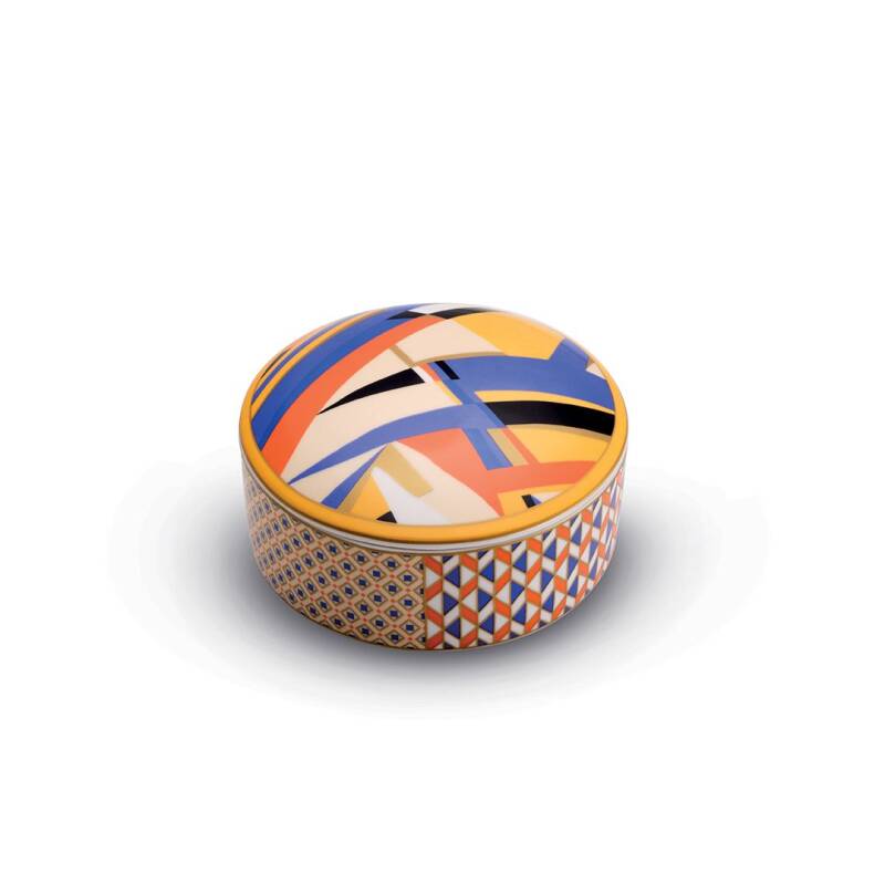 Pozzi Milano Living Porselen Kapaklı Kutu 13 x 6,5 cm - 1