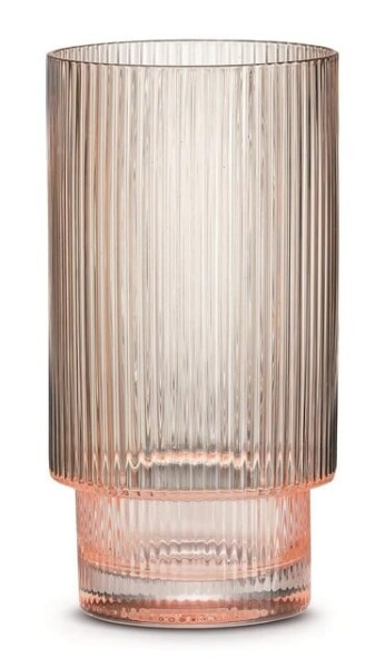 Pozzi Milano Modern Classic 2'li Cam Meşrubat Bardağı Seti 400 ml - Pembe 