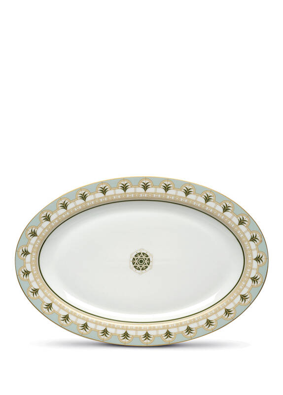 Pozzi Milano Rosita Porselen Oval Sunumluk 36 x 24,5 cm - 1
