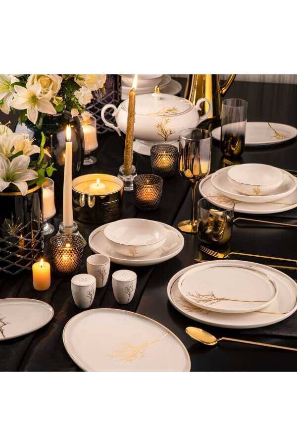 PRESTİGE COLLECTİONS . Yuvarlak 60 Parça Yemek Takımı Y-9004 - 2