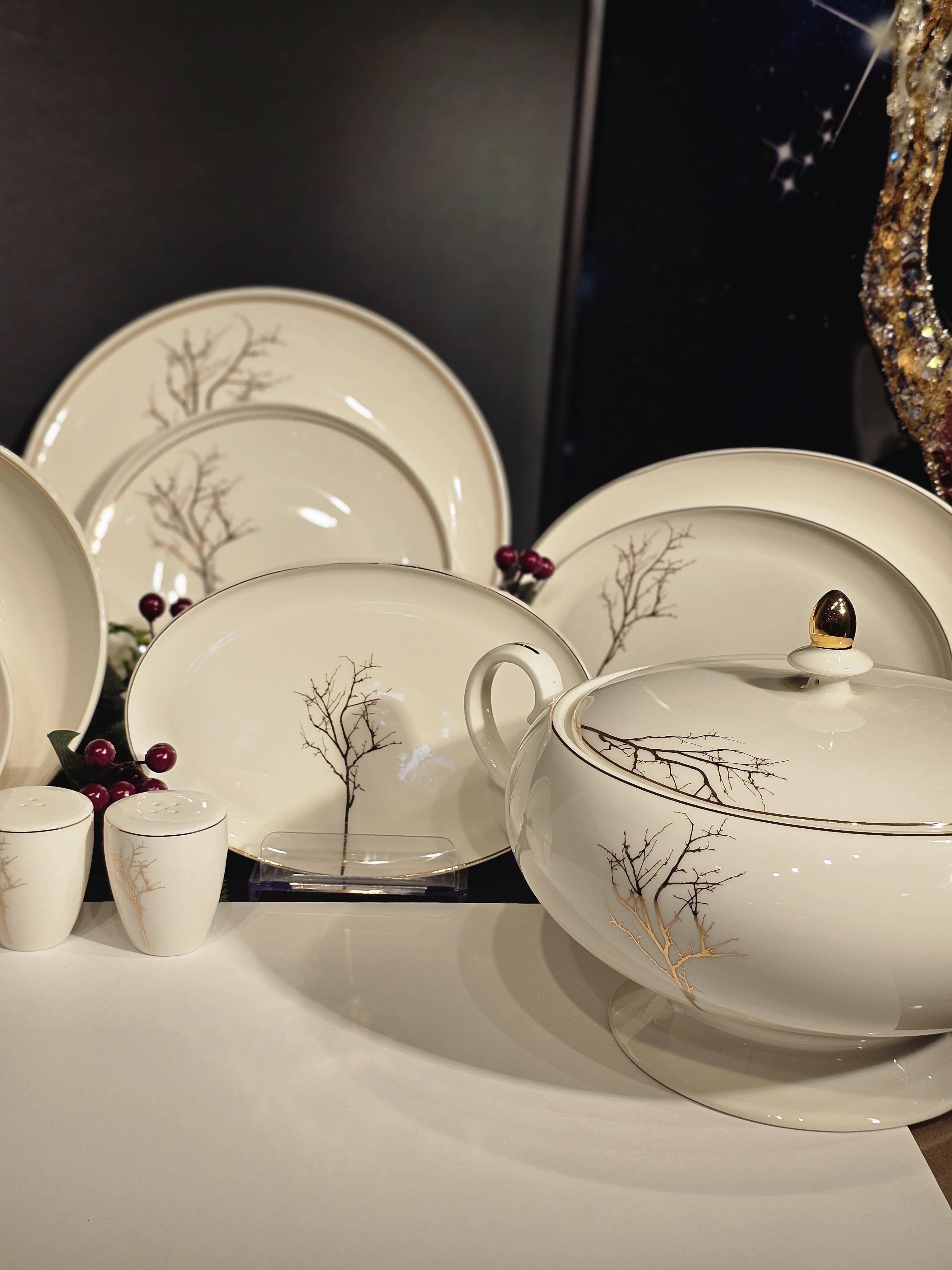 PRESTİGE COLLECTİONS . Yuvarlak 60 Parça Yemek Takımı Y-9004 - 7