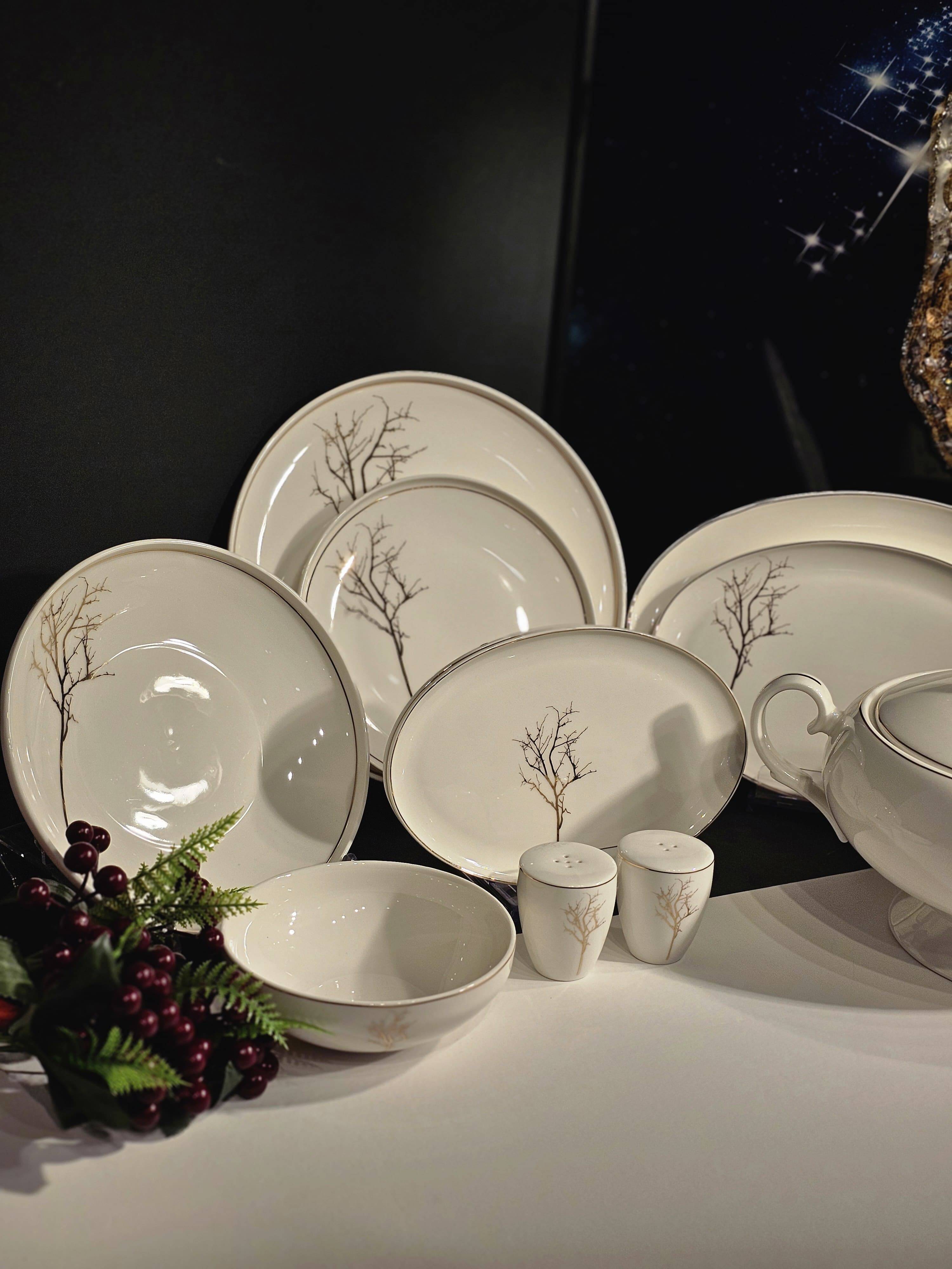 PRESTİGE COLLECTİONS . Yuvarlak 60 Parça Yemek Takımı Y-9004 - 1