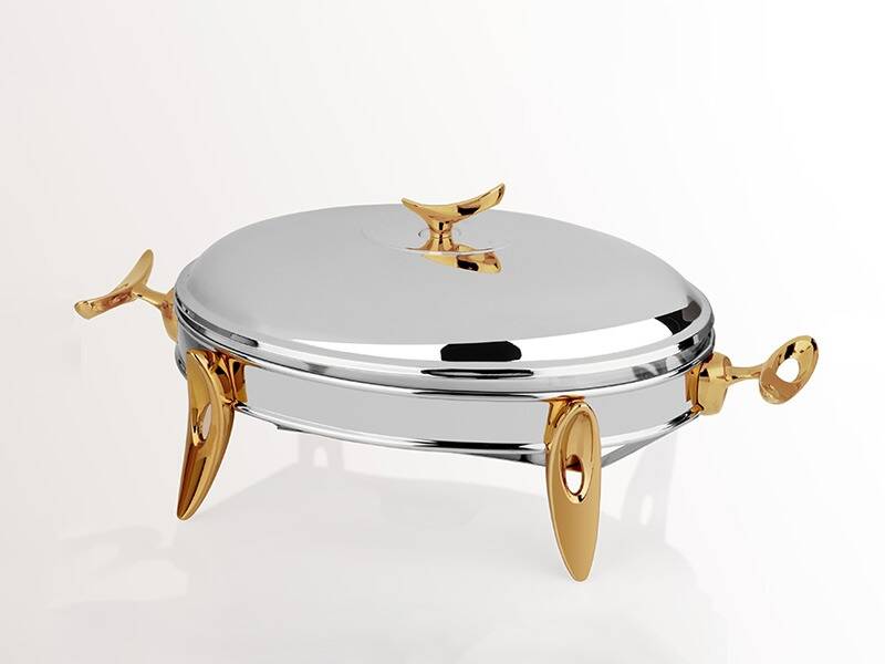 QUEEN MUM ISITICILI OVAL SERVİS SETİ 3 L - 1