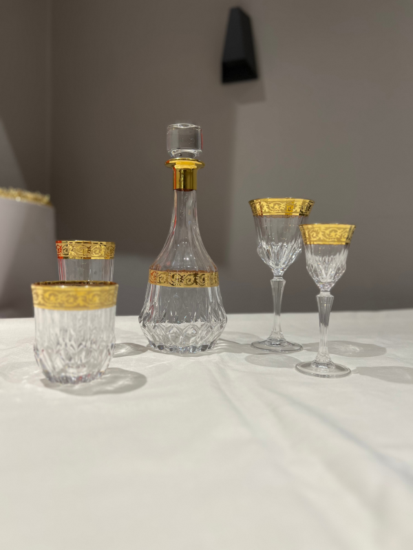 RCR Adagio 6'lı Altın Rimli Meşrubat Bardağı Seti 400 ml - 4