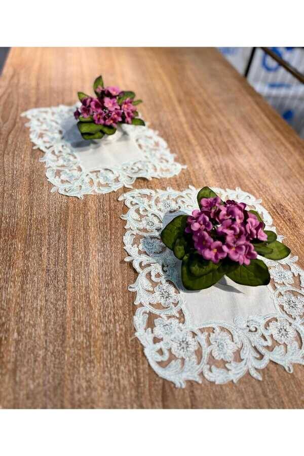 ROSE 5 PARÇA KETEN SALON TAKIMI SU YEŞİLİ - 7