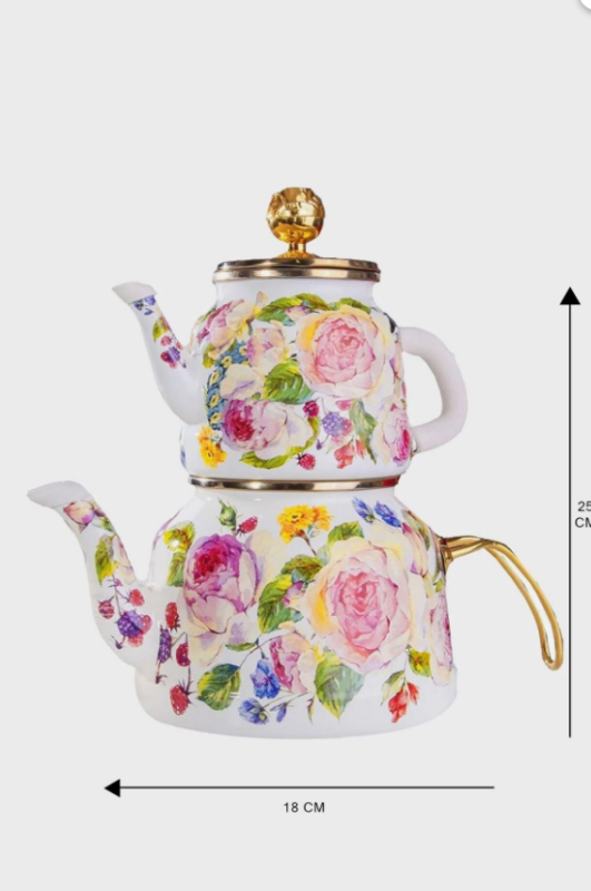 Rose Deluxe Çaydanlık Emaye - 2