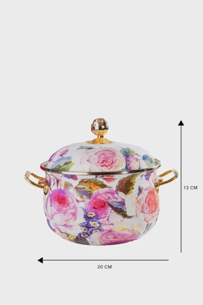 Rose Deluxe Emaye 20 Cm Tencere - 3