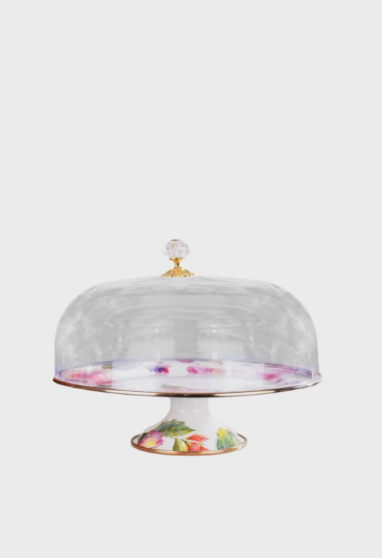 Rose Deluxe Emaye Ayaklı 30 Cm Kek Fanusu - 3