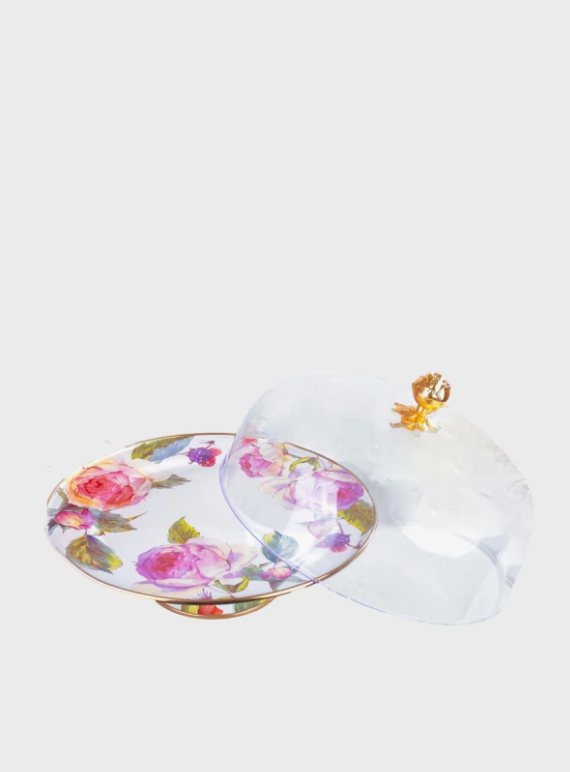 Rose Deluxe Emaye Ayaklı 30 Cm Kek Fanusu - 4