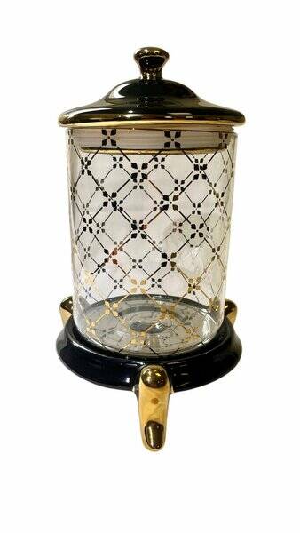 ROYKING QUEEN KAVANOZ ORTA 20 CM SİYAH GOLD - 1