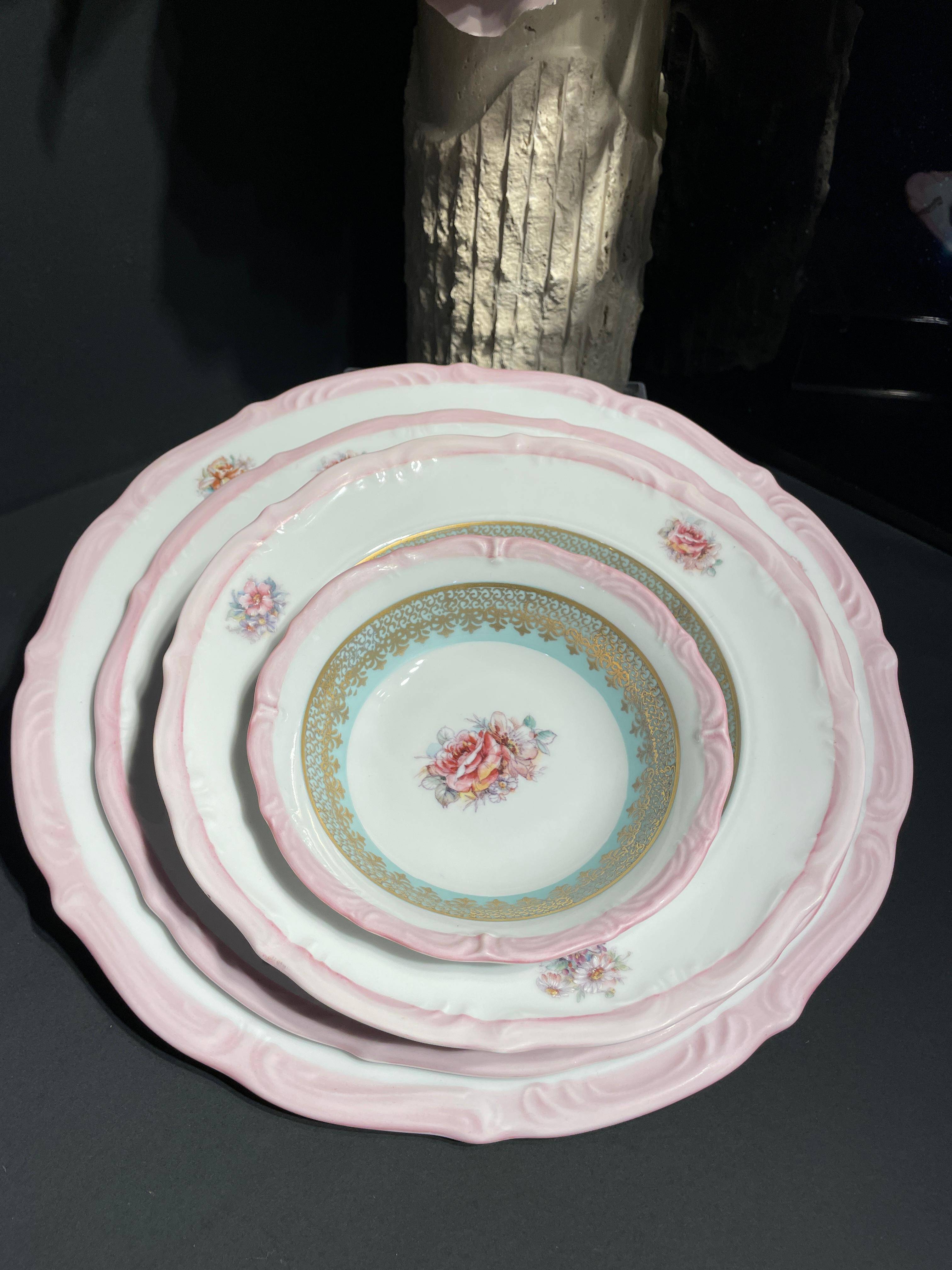 S CLAİRY PEMBE ÇİÇEKLİ YEMEK TAKIMI - 2