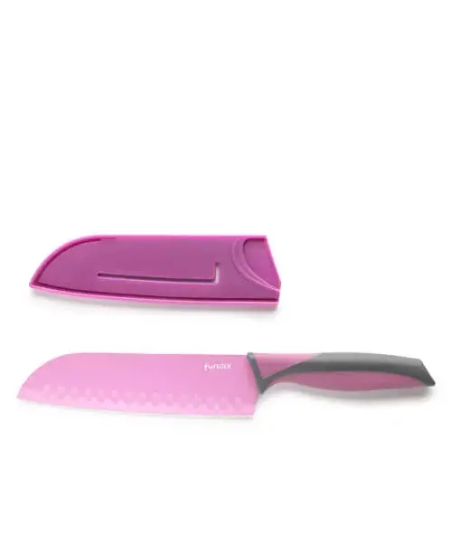  Castey Santoku Bıçağı Eflatun 18 Cm - 1