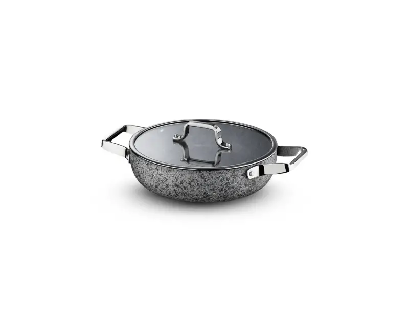 Stone-H 22 cm Çizilmez Yanmaz Yapışmaz Sahanlık - 2