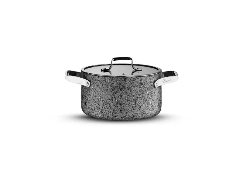 Stone-H 24 cm Çizilmez Yanmaz Yapışmaz Derin Tencere - 1