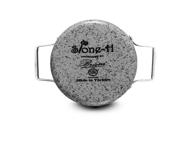 Stone-H 24 cm Çizilmez Yanmaz Yapışmaz Derin Tencere - 4