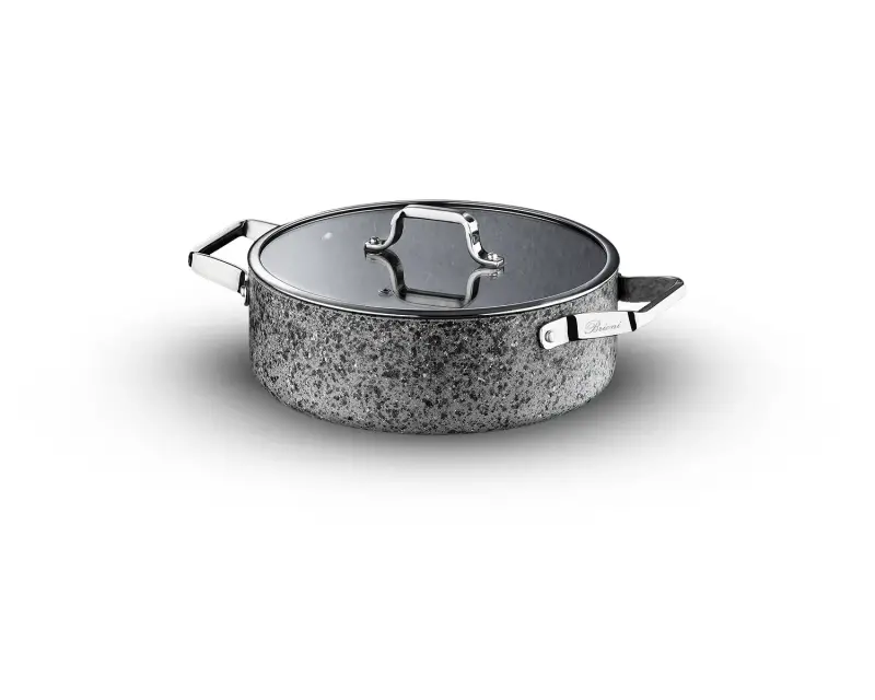 Stone-H 26 cm Çizilmez Yanmaz Yapışmaz Basık Tencere - 3