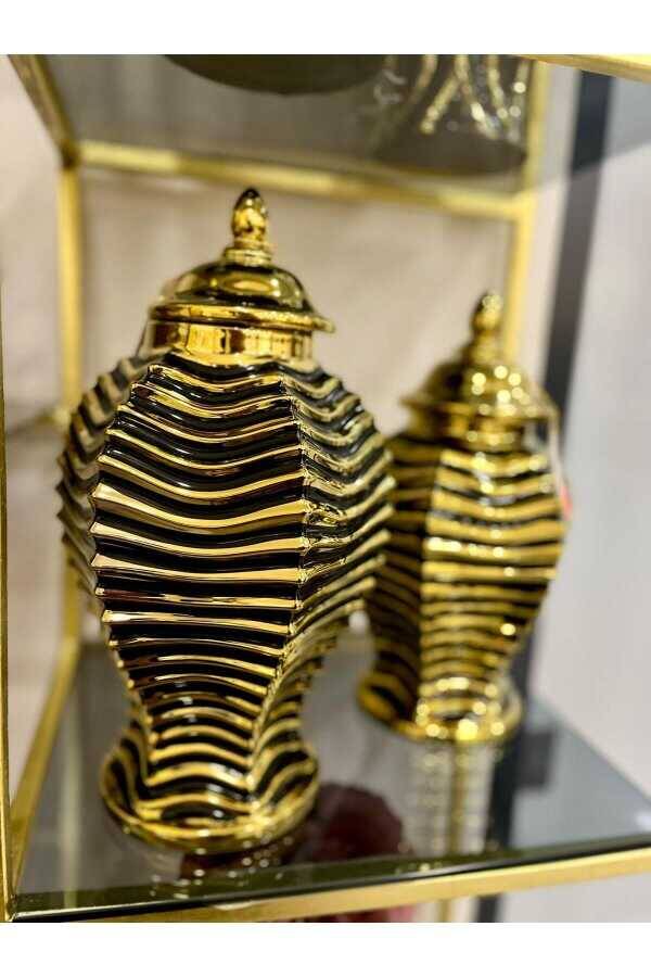 TC1993GB M SİYAH GOLD SERAMİK KÜP - 2