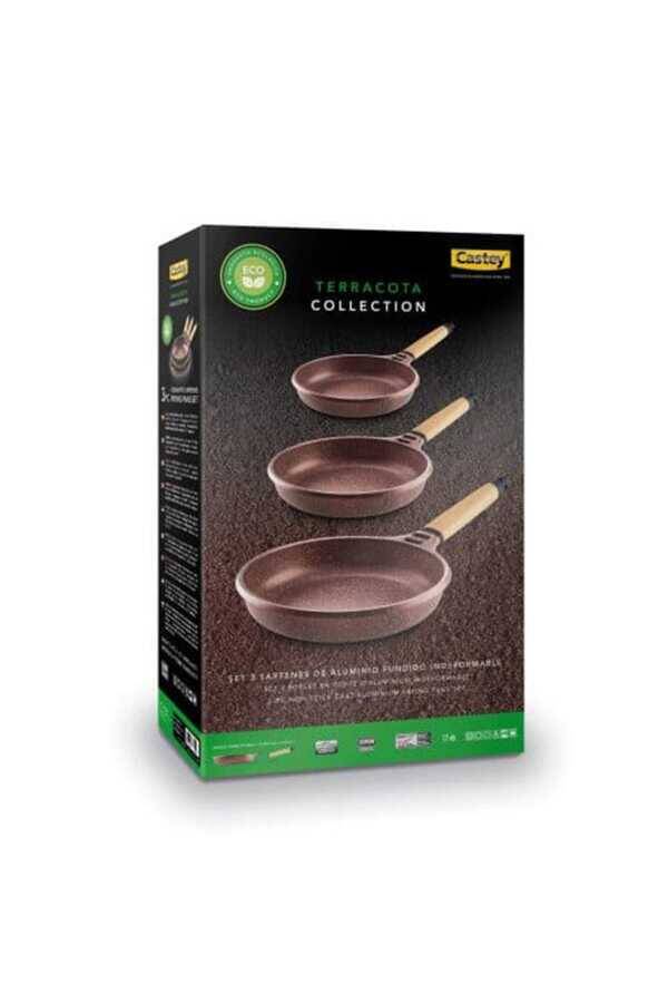 Castey Terracota Serisi 3lü Tava Seti 20-24-28 Cm - 3