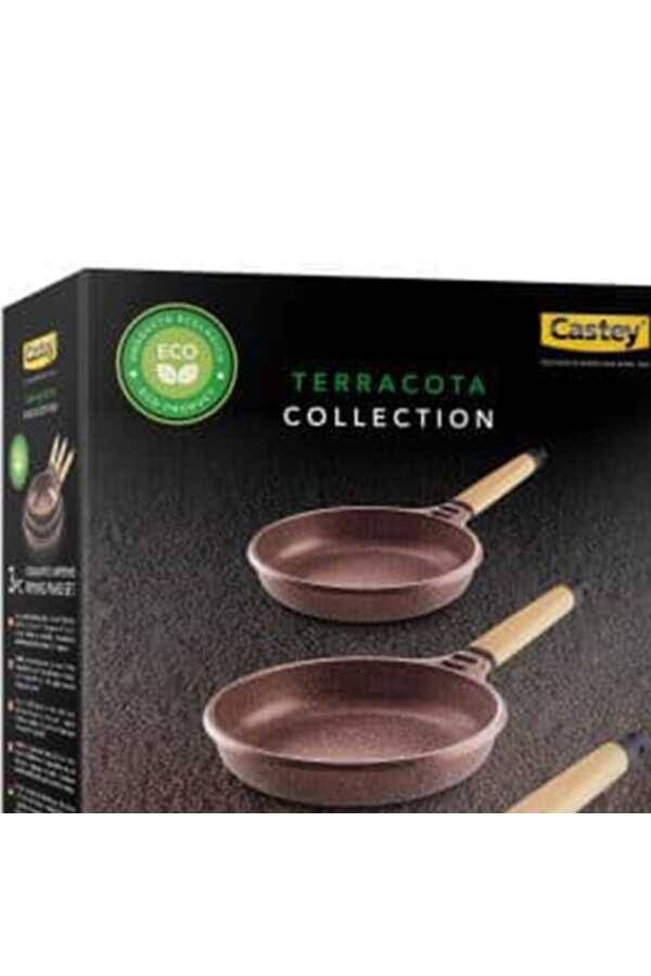 Castey Terracota Serisi 3lü Tava Seti 20-24-28 Cm - 5