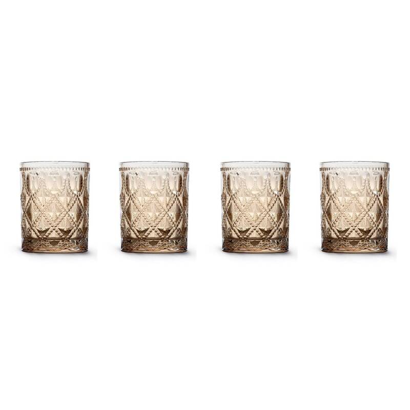 WD Lifestyle Dubai 4'lü Cam Su Bardağı Seti 300 ml - Amber - 1