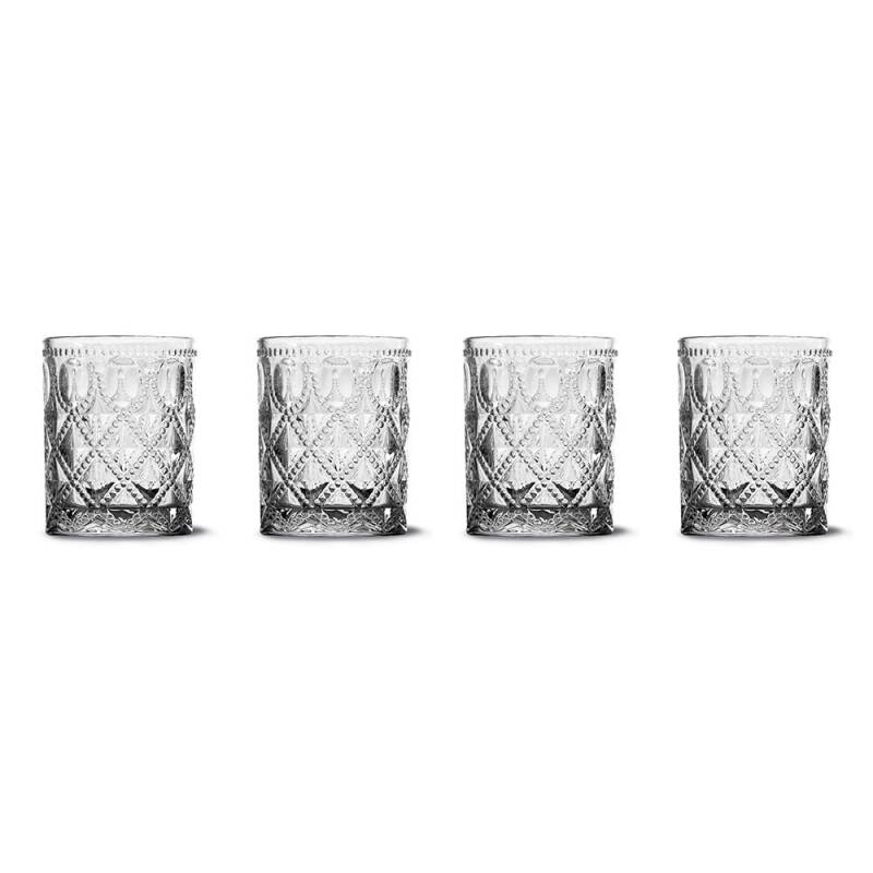 WD Lifestyle Dubai 4'lü Cam Su Bardağı Seti 300 ml - Şeffaf - 1