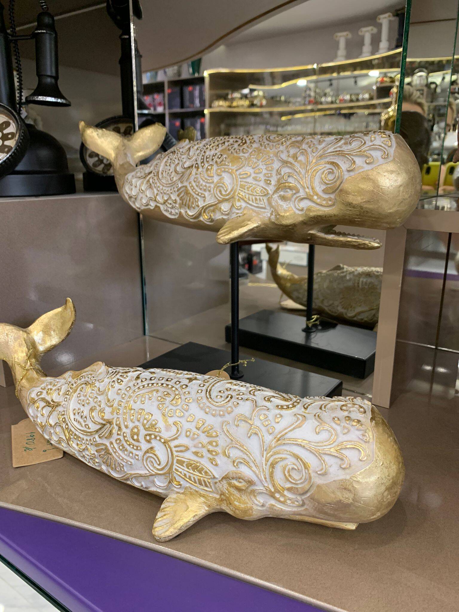 Whale Gold Işlemeli Balina Biblo 40 Cm Ak.ıd0115 - 3