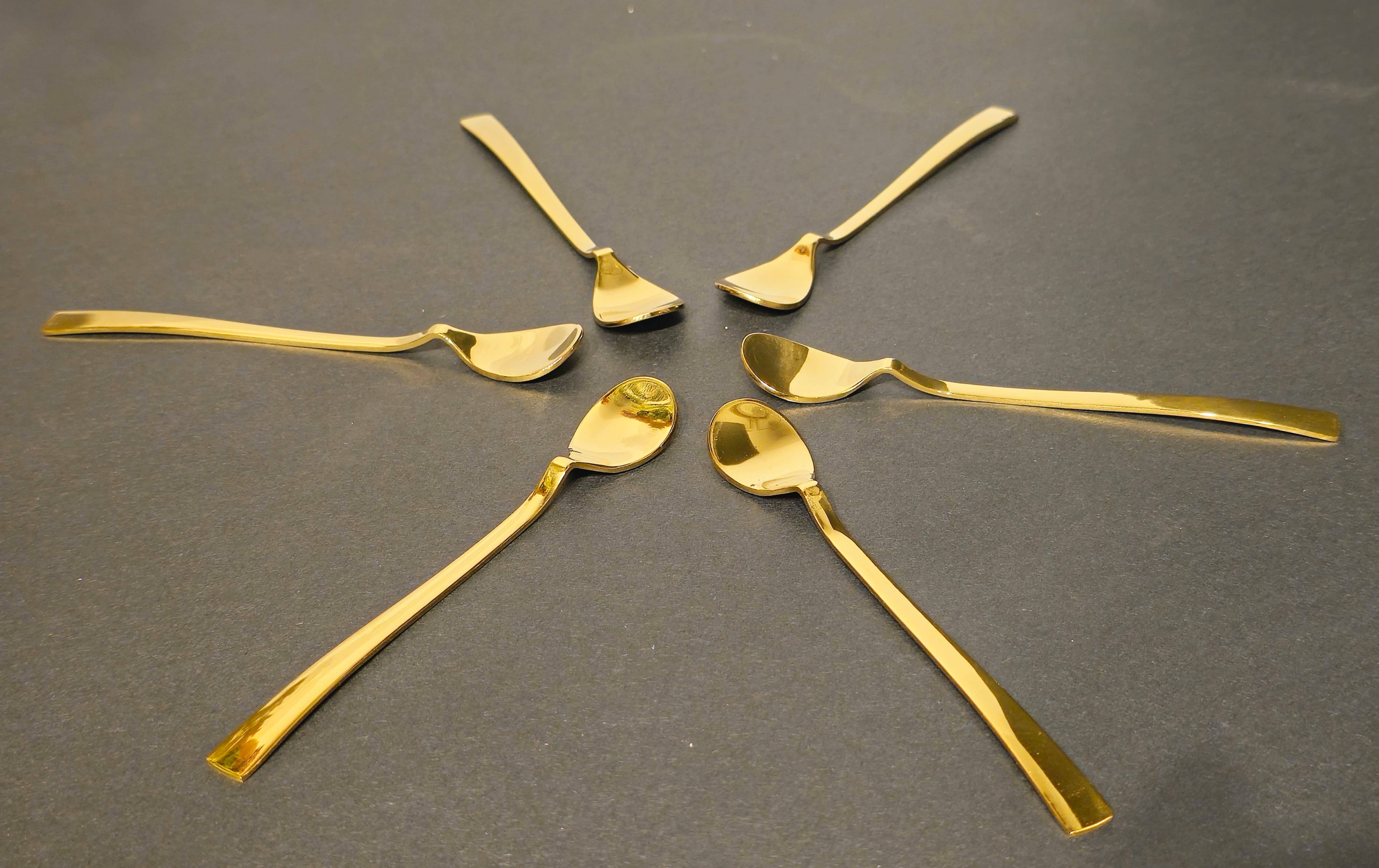 ZEN 6 Parça Çay Kaşığı Titanyum Gold - 4