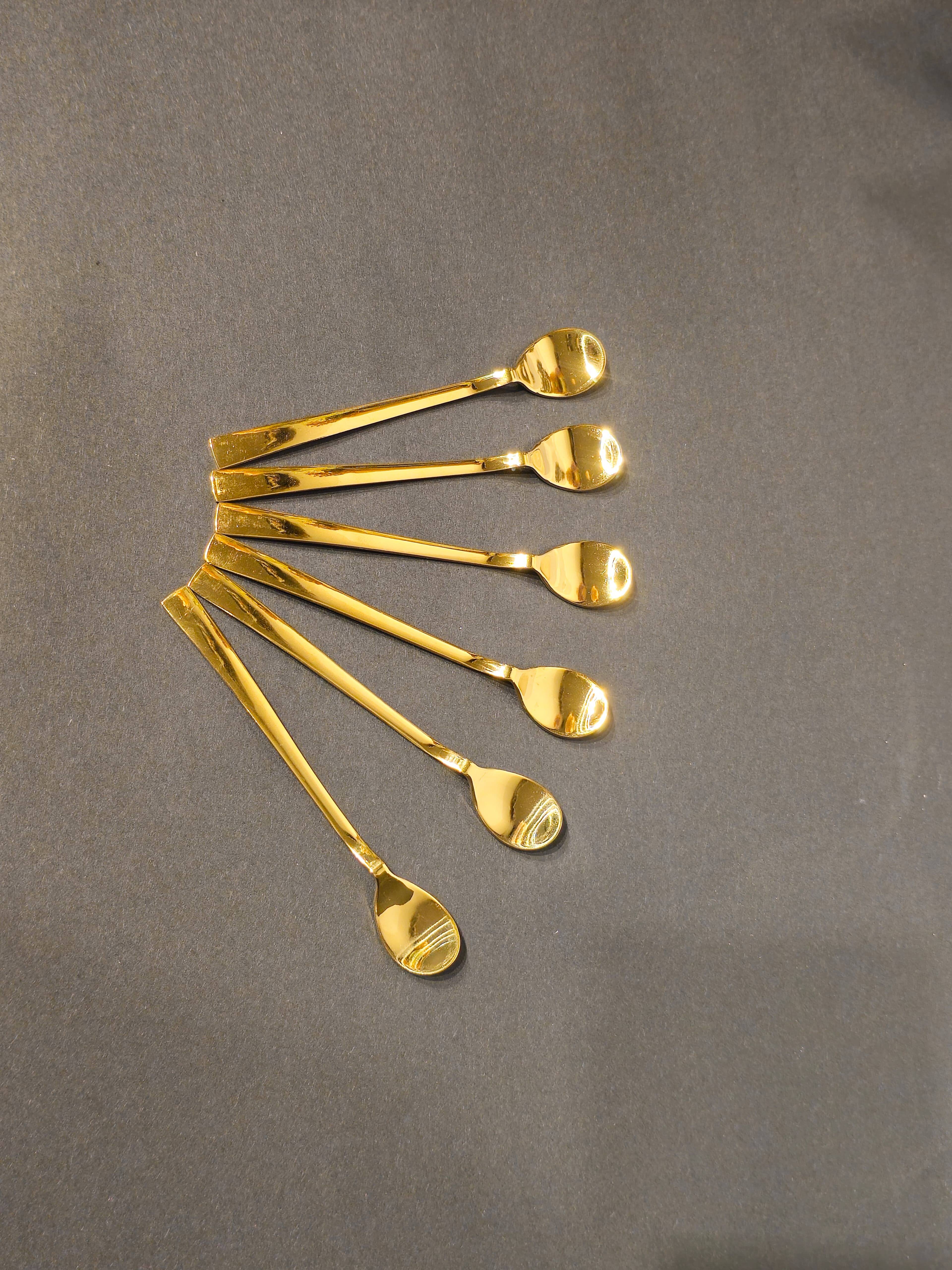 ZEN 6 Parça Çay Kaşığı Titanyum Gold - 2